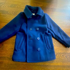 Wool blend navy boys dress coat